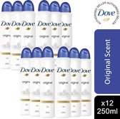 Dove Deo Spray Original XL - JUMBO PACK - 12 x 250 ml