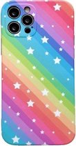 Schokbestendig patroon TPU beschermhoes voor iPhone 12 mini (Rainbow Star)