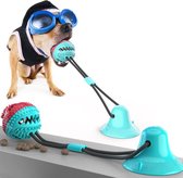 Pets Fortune Honden trekspeeltje - Honden Speelgoed - Tanden Reiniging - Snack Speeltje - Behendigheid - Hondenspeeltje zuignap met touw en bal geschikt voor elk type hond - Honden