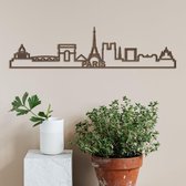 Skyline Paris notenhout - 60cm- City Shapes wanddecoratie