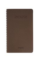Brepols Agenda 2022 - Interplan - Calvi caché Wire-O- 9 x 16 cm - Marron