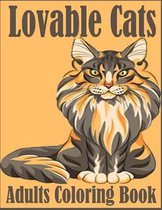 Lovable Cats Adults Coloring Book