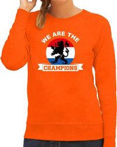 Oranje fan sweater voor dames - we are the champions - Holland / Nederland supporter - EK/ WK trui / outfit XS