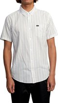 Rvca Cassidy Stripe Ss Shirt - Antique White