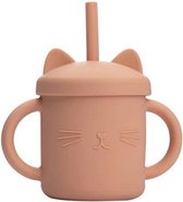 Drinkbeker - Baby - Siliconen met rietje BPA-Vrij - Oefenbeker - Trainer - Kinderbeker - Beige Sippy cup