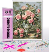 Compleet Full Diamond Painting voor volwassenen en kinderen - Rozen bloemen - 30x40cm volledig pakket met accessoires - Cadeau tip