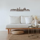 Skyline Vlaardingen Notenhout 90 Cm Wanddecoratie Voor Aan De Muur Met Tekst City Shapes