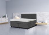 Vaste boxspring Babette - 140x200 - Incl. pocketvering matras - Licht grijs