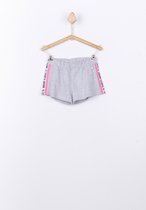 Tiffosi-meisjes-korte broek, sweat short-Afine-kleur: grijs, neon roze-maat 128