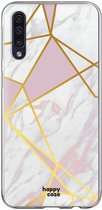 HappyCase Samsung Galaxy A70 Flexibel TPU Hoesje Roze Marmer Print