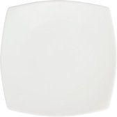 Olympia Whiteware vierkante borden met afgeronde hoeken | 24x24 cm | 12 Stuks