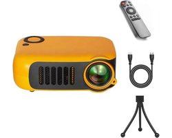 Upgrade Mini Beamer - Mini Beamer Projector - Pocket Beamer - Inclusief HDMI kabel - Draagbaar - Oranje