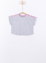 Tiffosi-meisjes-short shirt-t-shirt-Rosie-kleur: grijs, neon roze-maat 176