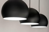 Lumidora Hanglamp 73128 - 3 Lichts - E27 - Zwart - Metaal