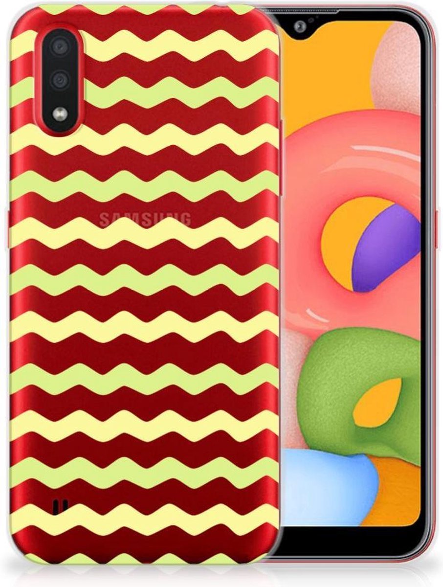 Samsung Galaxy A01 TPU bumper Waves Yellow