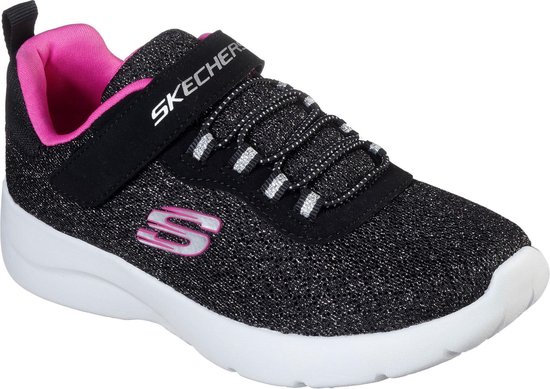 Skechers Dynamight 2.0 Tried n' True Sneakers - Maat 36 - Meisjes - zwart/ roze/zilver | bol.com