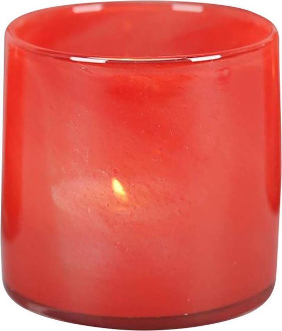 Verslaafd Implicaties Internationale Rasteli Waxinelichthouder-Kaarsenhouder Rosso Glas Rood D 8.5 cm H 8 cm |  bol.com