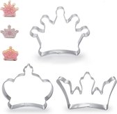 3x Uitsteekvorm Kroon - Bak koekjes voor prinsessen - Koningsdag
