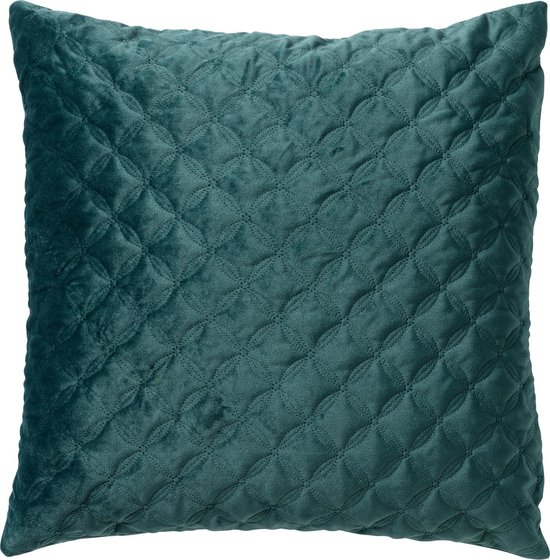 Dutch Decor HARON - Sierkussen velvet 45x45 cm - Sagebrush Green - groen - effen - Inclusief binnenkussen