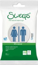 Sweeps moist toilet tissues