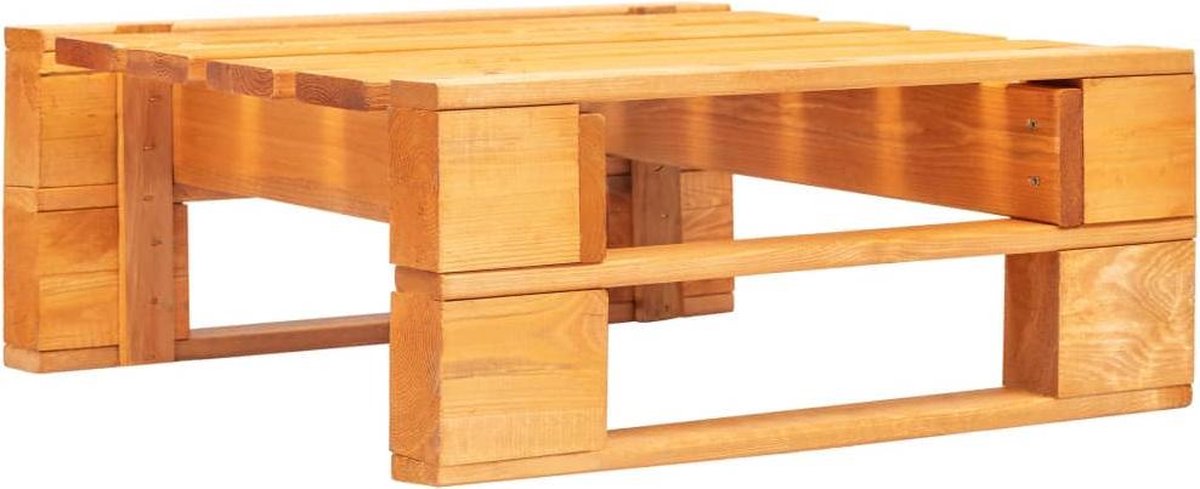 vidaXL Tuinhocker - pallet - hout - honingbruin