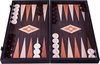 Afbeelding van het spelletje Wenge houtenprint Backgammon set - Luxe - 20x12cm  Top Kwaliteit