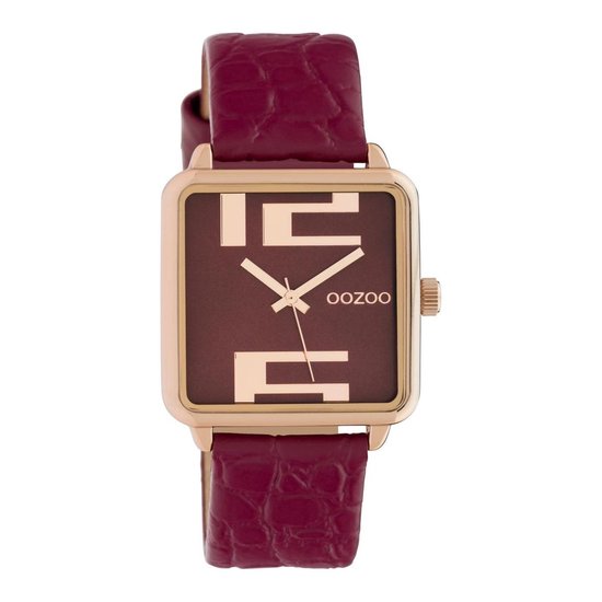OOZOO Timepieces Burgundy horloge  (30 mm) - Bruin