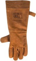 Lederen BBQ Handschoen LINKS licht bruin - barbecue handschoen
