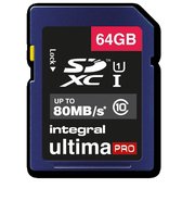 Integral 64GB ULTIMAPRO SDHC/XC 80MB CLASS 10 UHS-I U1 mémoire flash 64 Go SD