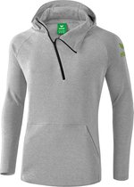 Erima Essential Sweatshirt met Capuchon Licht Grijs Melange-Twist of Lime Maat 2XL