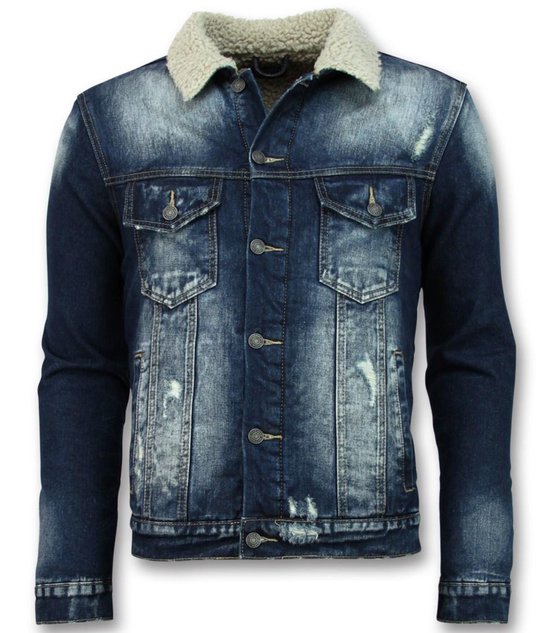Trucker Men Jacket - Veste en jean - Veste bleue / Veste d'hiver pour homme Veste homme Taille XS
