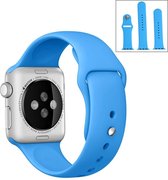 Geschikt voor Apple Watch Siliconen Bandje|Small + Large|Geschikt voor Apple Watch 1 / 2 / 3 / 4 / 5 - 42MM / 44MM |Blauw / Blue| Premium kwaliteit |TrendParts