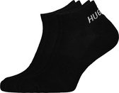 HUGO BOSS logo sportsokken (2-pack) - heren enkelsokken - zwart -  Maat: 43-46