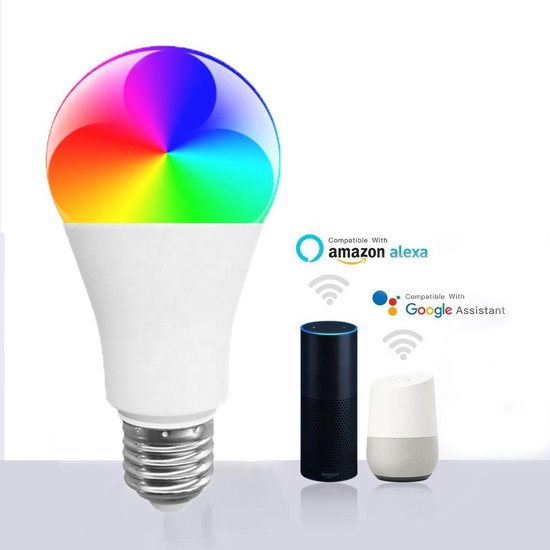 Smart Lamp|Smart Bulb|Ledlamp E27|Dimbaar Led Lamp|Wit en kleuren|Smart home |Slimme... | bol.com