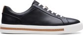 Clarks Un Maui Lace Dames Sneakers - Black Leather - Maat 37.5