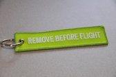 Sleutelhanger 'Remove Before Flight' (groen)