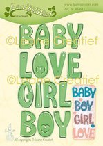 LeCrea - Lea’bilitie Words Baby, Boy, Girl, Love snijmal 45.6111
