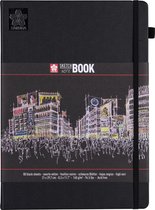 Sakura Schets/notitieboek 21 x 29.7 cm 80 pagina's zwart papier 140g