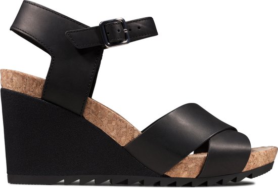 Clarks Flex Sun - 38 - Dames Sandalen - Black Leather