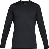 Under Armour Coldgear Fitted Crew Heren Sporttrui - Maat XL - Black/Steel