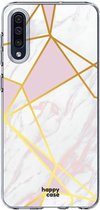 HappyCase Samsung Galaxy A50 Hoesje Flexibel TPU Roze Marmer Print