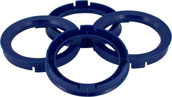 Foto: Set tpi centreerringen 60 1 56 6mm reflex blauw