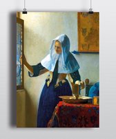 Poster Vrouw met waterkan - Johannes Vermeer