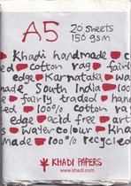 Khadi handgeschept papier 15 x 21 cm - 150 grams - 20 vel
