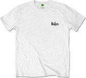 The Beatles Heren Tshirt -M- Drop T Logo Wit