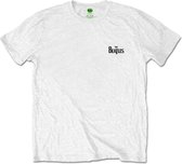 The Beatles - Drop T Logo Heren T-shirt - M - Wit