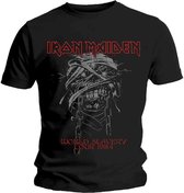 Iron Maiden Heren Tshirt -S- World Slavery 1984 Tour Zwart