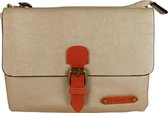 Dubbele cross-over clutch Flora & Co dore (goud)