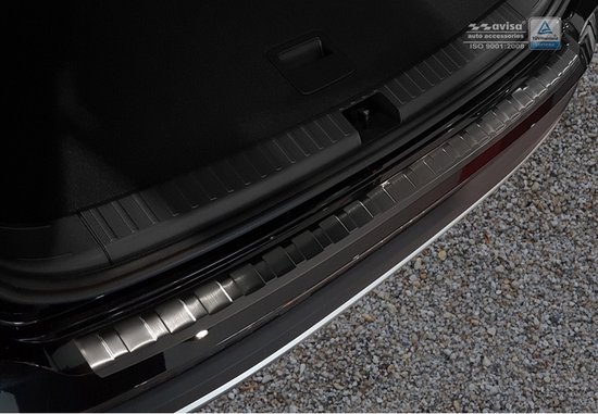 Foto: Avisa zwart rvs achterbumperprotector passend voor seat ateca 2016 ribs 