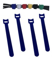 Attaches de câble refermables par Velcro - 50 pièces - Attaches - Organisateur de câbles - Bleu